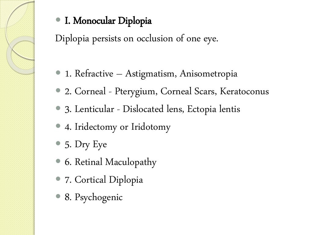 Diplopia charting