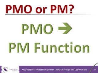 Organizational Project Management | PMO Challenges and Opportunities 25
 