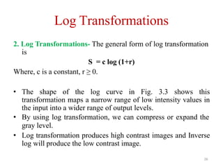Digital Image Processing Unit -2 Notes complete | PPTX