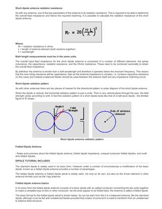 Dipole antenna aerial tutorial | PDF