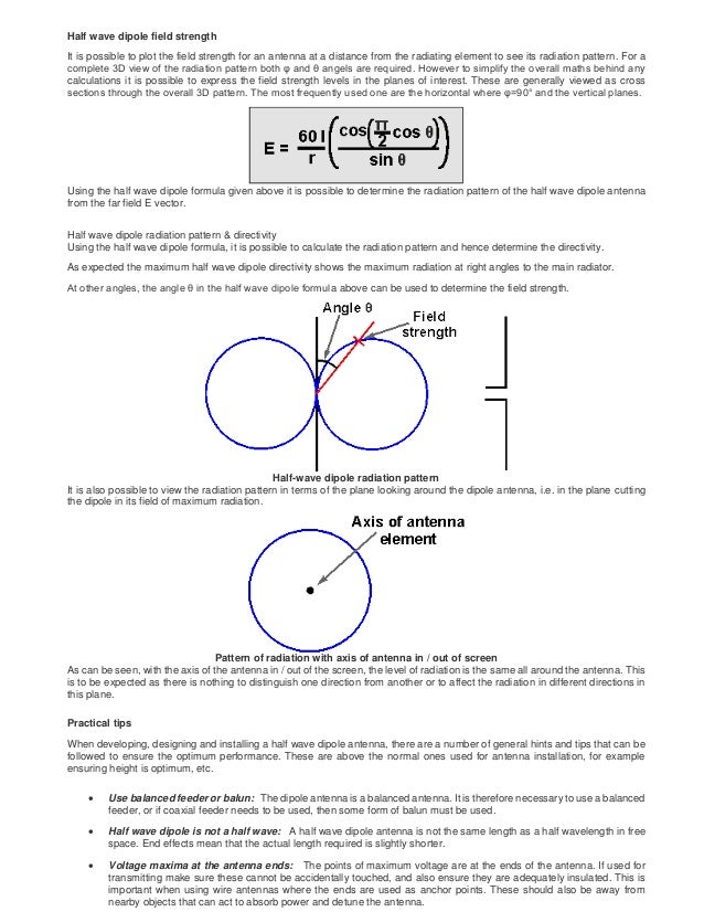 Antenna Theory - Half-Wave Dipole - Tutorialspoint