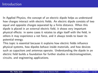 Dipole in an electric field latest article | PDF