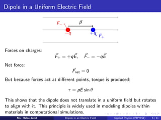 Dipole in an electric field latest article | PDF