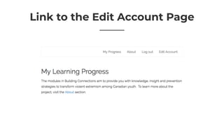 Link to the Edit Account Page
 