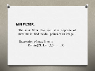 SPATIAL FILTERING IN IMAGE PROCESSING | PPTX