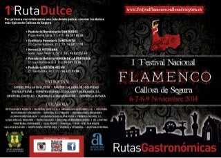Diptico Rutas Gastronómicas Festival Flamenco Callosa de Segura