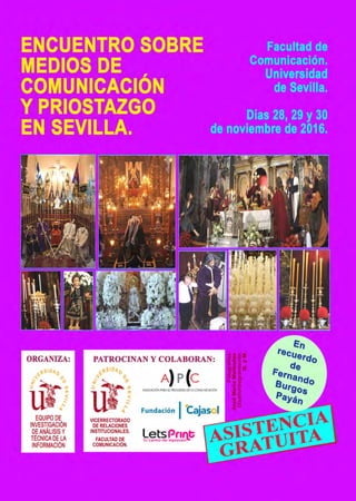 Encuentro sobre Medios de Comunicación y Priostazgo en Sevilla