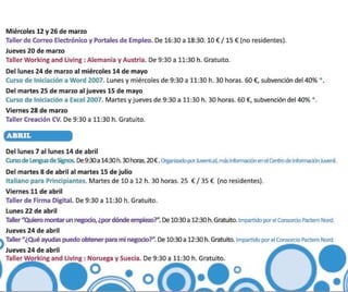 Programación Cursos Formación para el Empleo