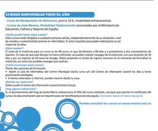 Programación Cursos Formación para el Empleo