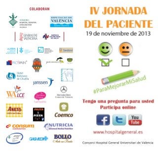 IV Jornada del paciente en el Hospital General Universitario de Valencia