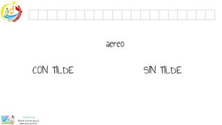 aereo
CON TILDE SIN TILDE
 