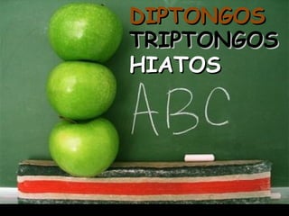 DIPTONGOS
TRIPTONGOS
HIATOS
 