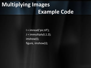 Mathematical operations in image processing | PPTX