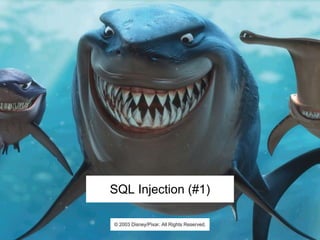@asgrim
© 2003 Disney/Pixar. All Rights Reserved.
SQL Injection (#1)
 