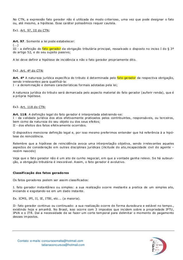 Artigo 97 ctn