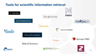 Tools for scientific information retrieval
26
 