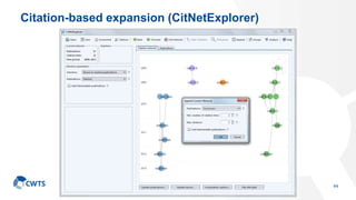 Citation-based expansion (CitNetExplorer)
44
 