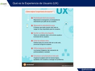 @alfredovela
Qué es la Experiencia de Usuario (UX)
 