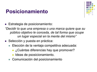 dircomtema5.pptsegemnto de mercado y posicionamiento | PPT