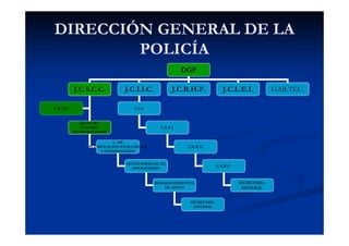 DIRECCIÓN GENERAL DE LA
POLICÍA
DGP
J.C.S.C.C. J.C.I.I.C. J.C.R.H.F. J.C.L.E.I.
JEFATURA
CENTRAL
DE OPERACIONES
U. DE
PLAN...
