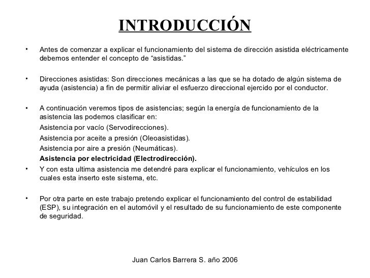 Tipos de asistencia de direccion