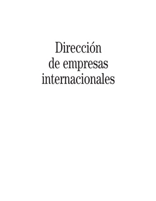 Dirección
de empresas
internacionales
 