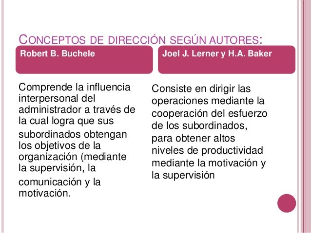 Proceso administrativo Dirección