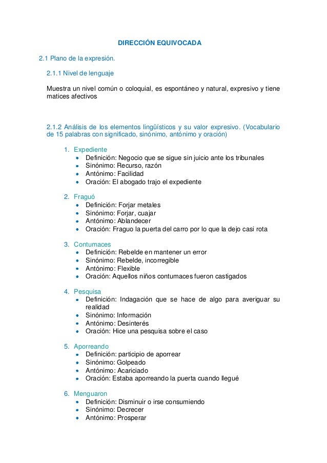 Sinonimo de análisis