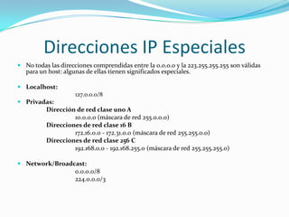 IP Privadas y Publicas