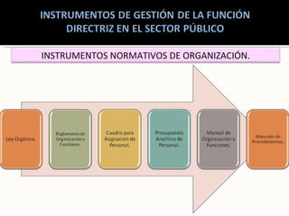 INSTRUMENTOS NORMATIVOS DE ORGANIZACIÓN.
 