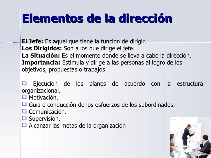 Direccion y control