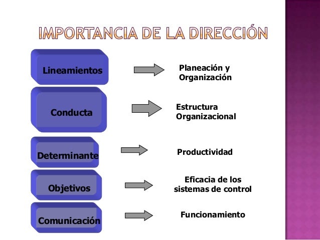 Direccion y control en el Proceso Administrativo