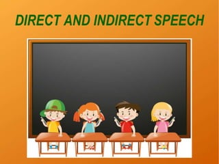 DIRECT AND INDIRECT SPEECH
 
