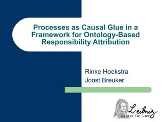 Processes as Causal Glue in a Framework for Ontology-Based Responsibility Attribution Rinke Hoekstra Joost Breuker 