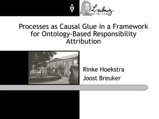 Processes as Causal Glue in a Framework for Ontology-Based Responsibility Attribution Rinke Hoekstra Joost Breuker 