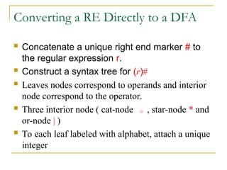 Direct Conversion of Regular Expressions to Deterministic Finite ...