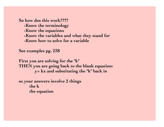 5.3 Direct Variation Notes