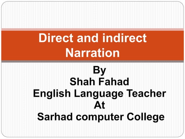 Direct and indirect | PPTX