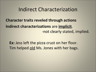 Indirect Characterization Definition & Examples