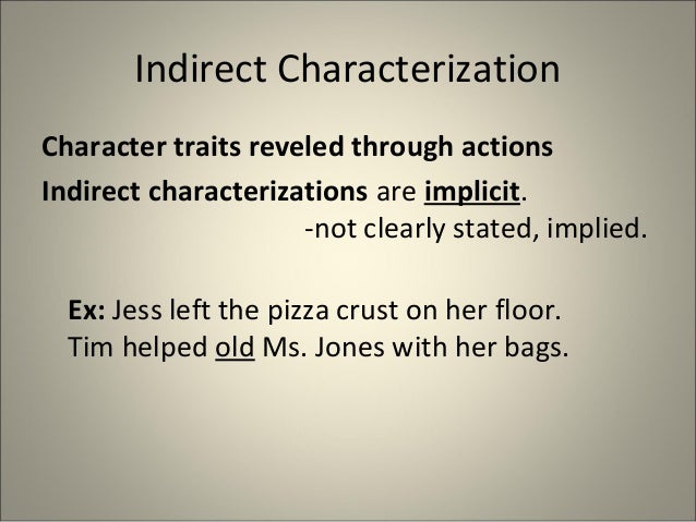 direct and indirect characterization what is direct characterization