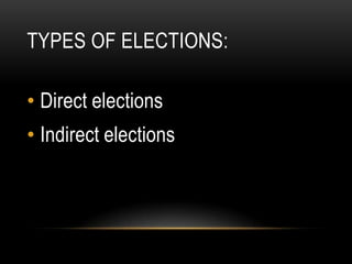 Direct and indirect elections | PPTX