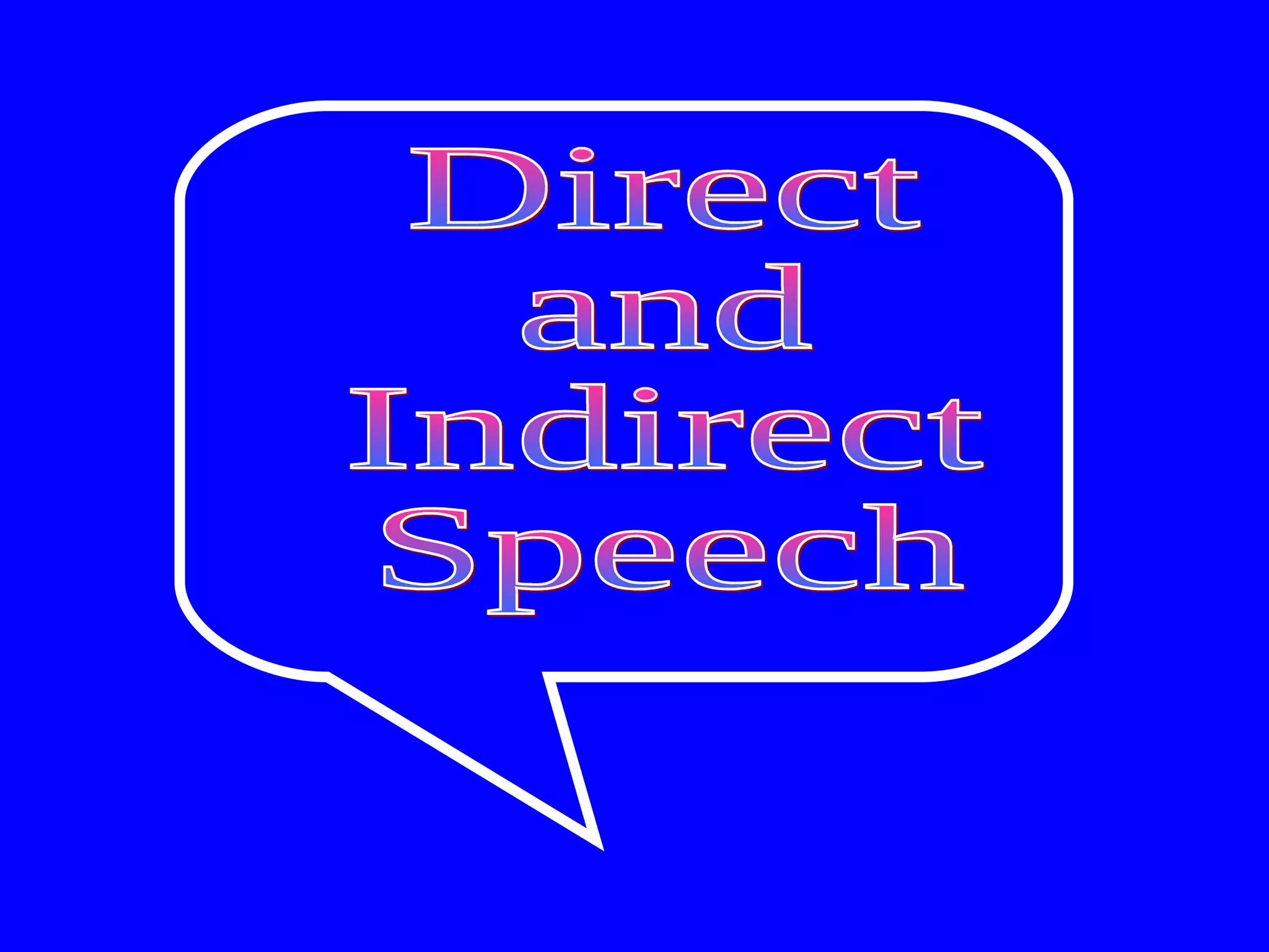 Direct and indirect speech | PPT