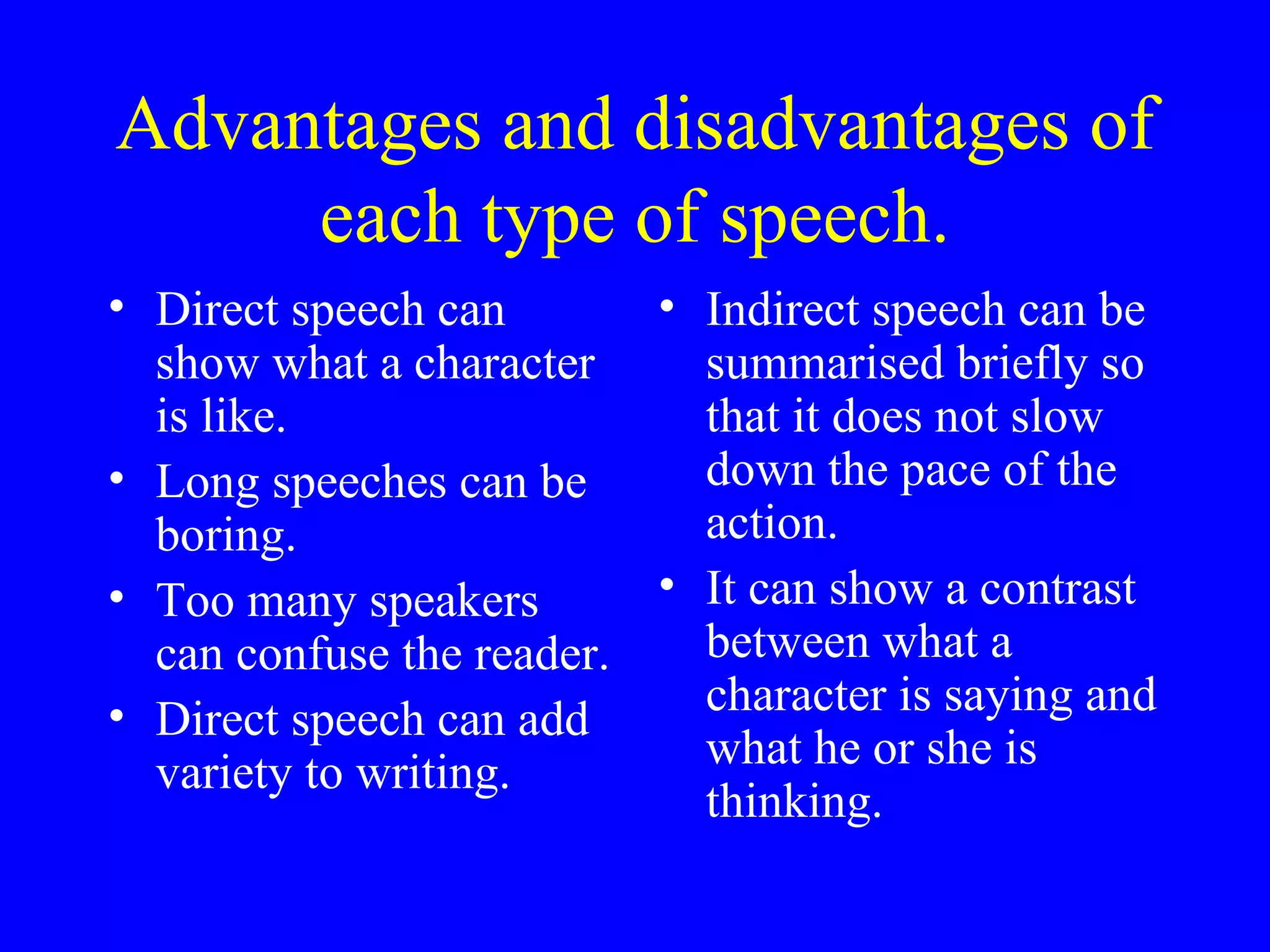Direct and indirect speech | PPT