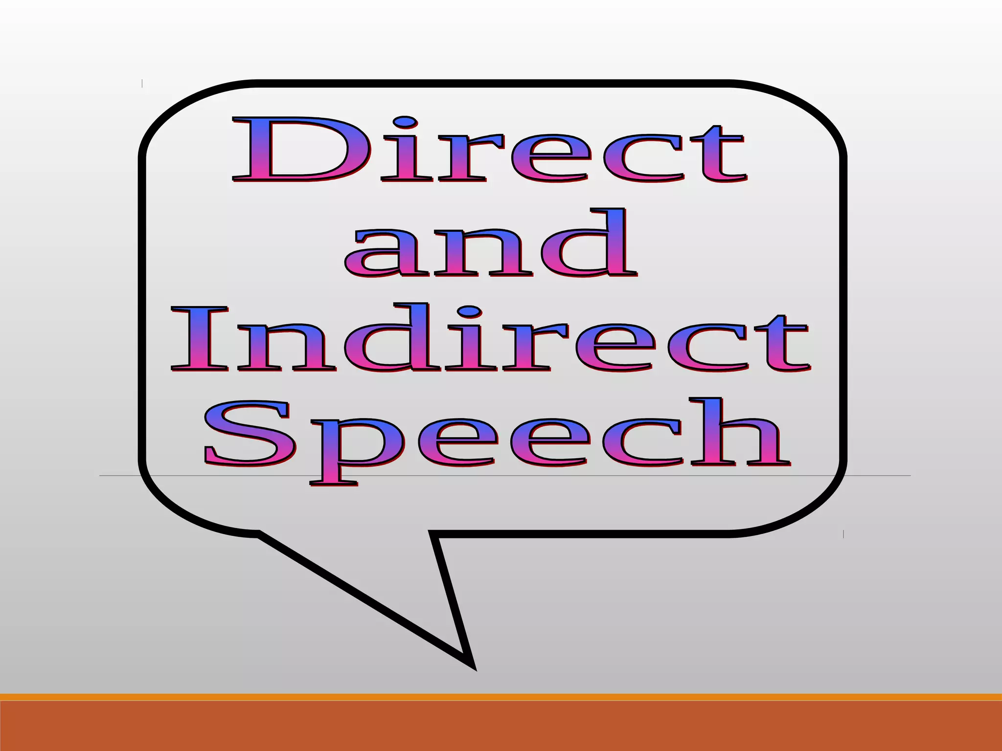 Direct and indirect speech | PPT