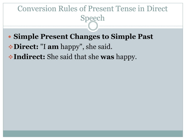 Direct and indirect speech | PPT