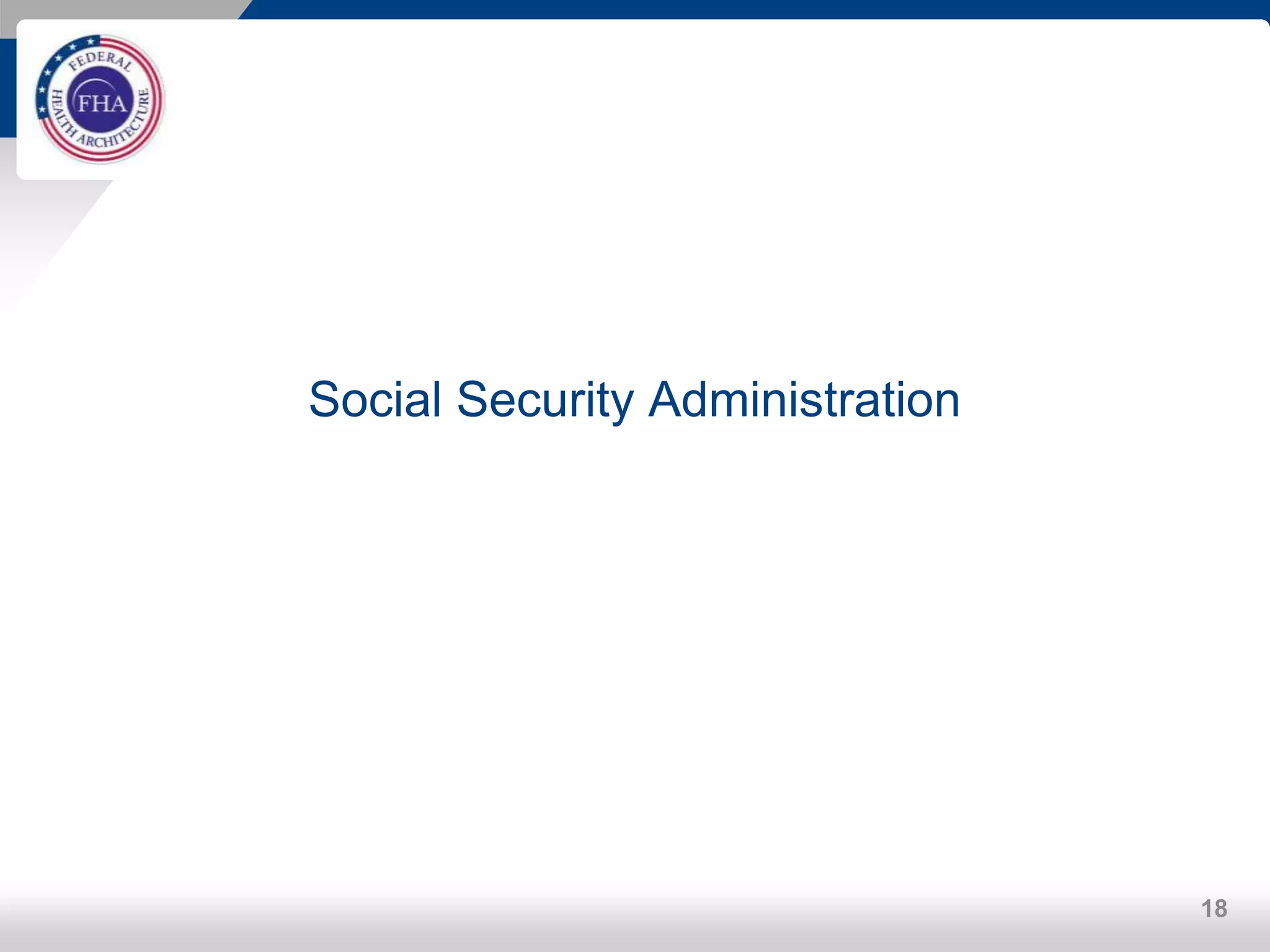 Social Security Administration
18
 