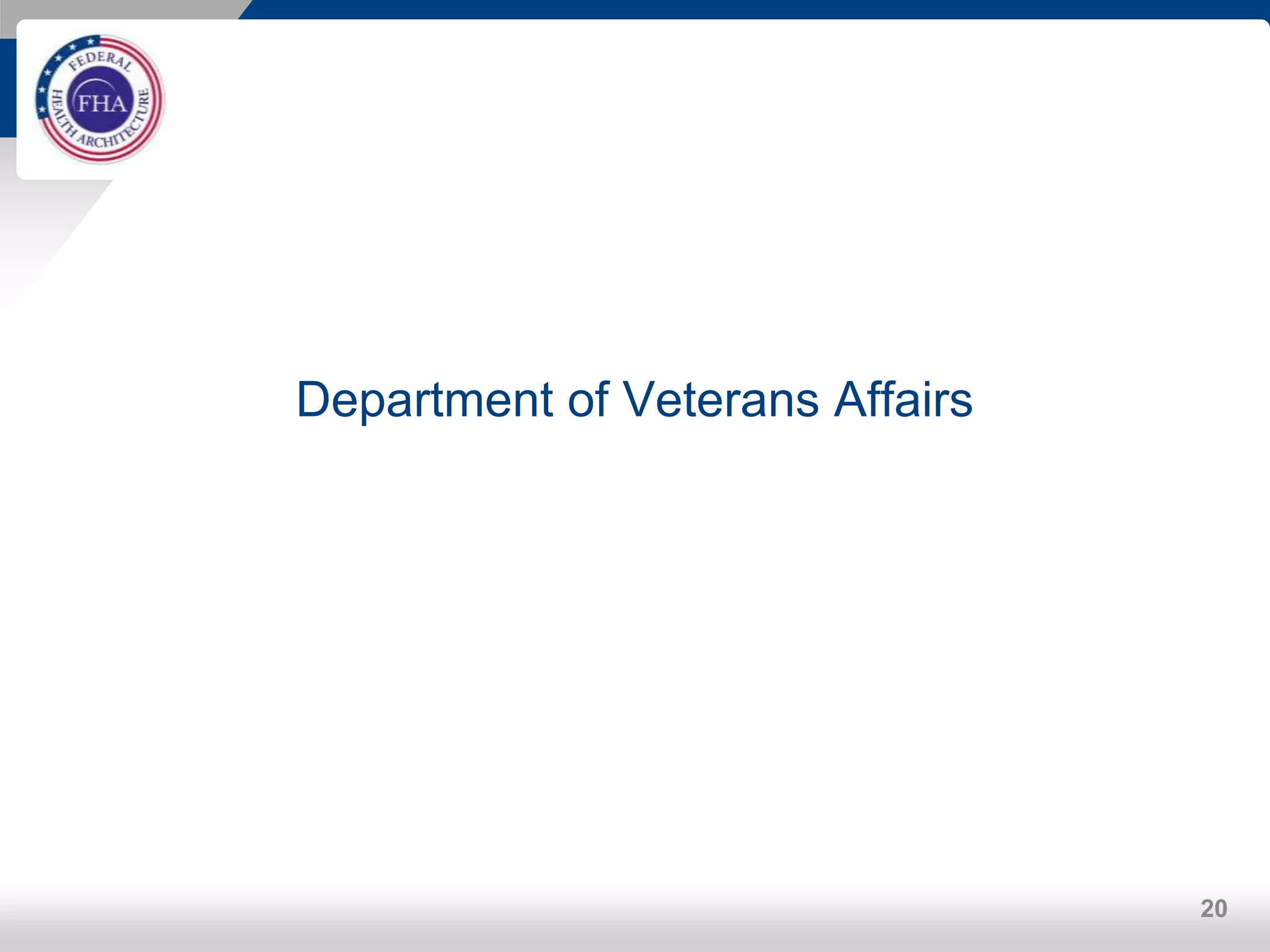 Department of Veterans Affairs
20
 