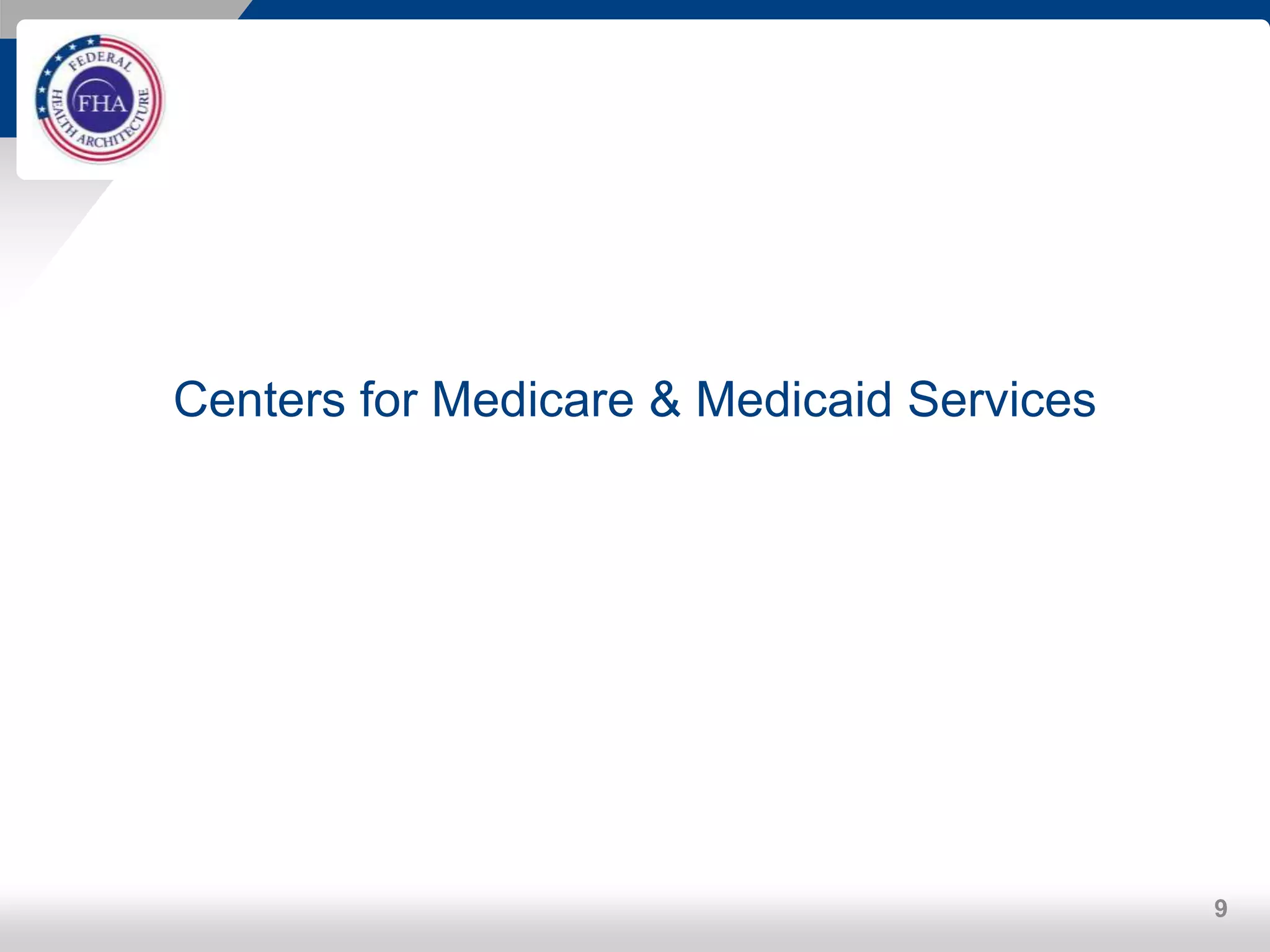 Centers for Medicare & Medicaid Services
9
 