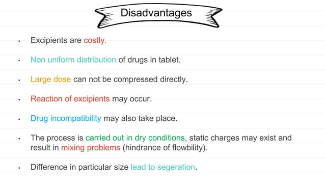Direct compression vehicle | PPTX