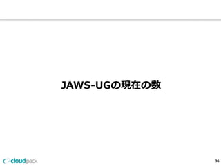 JAWS-‐‑‒UGの現在の数 
36 
 